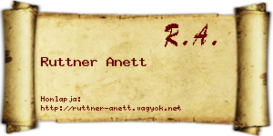 Ruttner Anett névjegykártya